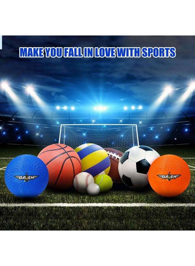 Jerify 6 Pcs 8.5 Inches Playground Balls Kickball Bulk, Colorful Inflatable Sports Bouncy Balls, Dodgeball, Kickball for Official, Fun Indoor and Outdoor Toys and Gift - Image 3