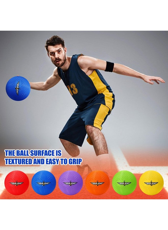 Jerify 6 Pcs 8.5 Inches Playground Balls Kickball Bulk, Colorful Inflatable Sports Bouncy Balls, Dodgeball, Kickball for Official, Fun Indoor and Outdoor Toys and Gift - Image 4