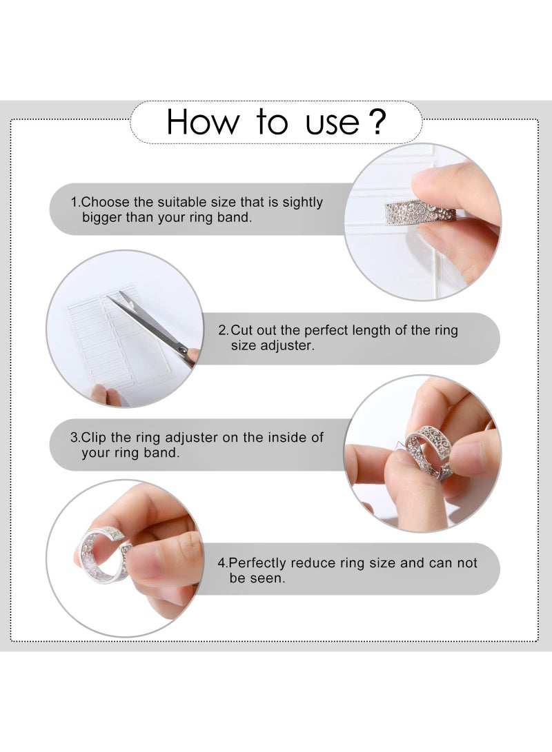 Sweet seven Invisible Ring Size Adjuster - Clear Ring Reducer & Tightener for Loose Rings - Jewelry Guard Sizer Prevents Slipping and Loosening - Image 5