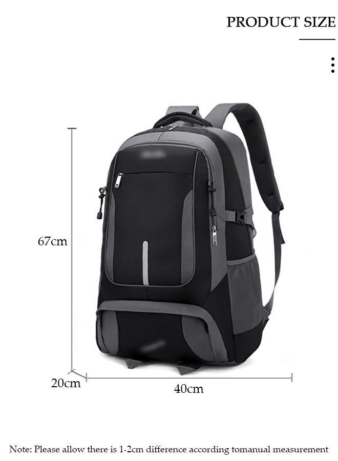 DUNISO 85L Lightweight Hiking Backpack Large Capacity Oxford Cloth for Men Women，Water-resistant Tear Resistant Breathable Casual Hiking Daypacks,Waterproof Travel Daypack with Adjustable Strap,Perfect for School Outdoor Camping Sports Trekking Work Bicycle Trip - Image 2