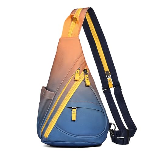 KL928 Canvas Sling Bag - Small Crossbody Backpack Shoulder Casual Daypack Rucksack for Men Women(Large Version) - Image 1