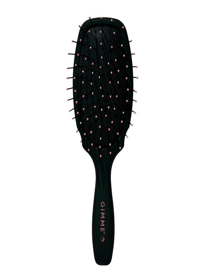 Gimme Hair Brush - Mini Travel Detangler Brush for Fine Hair with Anti-Static, Heat-Resistant & Flexible Nylon Bristles - Hair Tools for Women, Teens & Girls, Black - Image 1