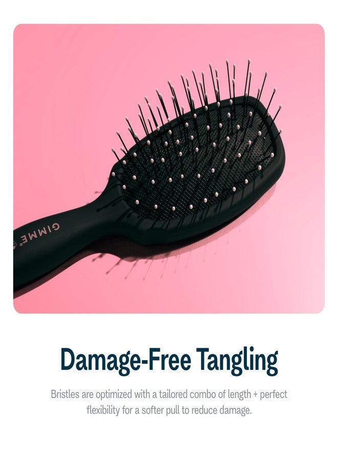 Gimme Hair Brush - Mini Travel Detangler Brush for Fine Hair with Anti-Static, Heat-Resistant & Flexible Nylon Bristles - Hair Tools for Women, Teens & Girls, Black - Image 4