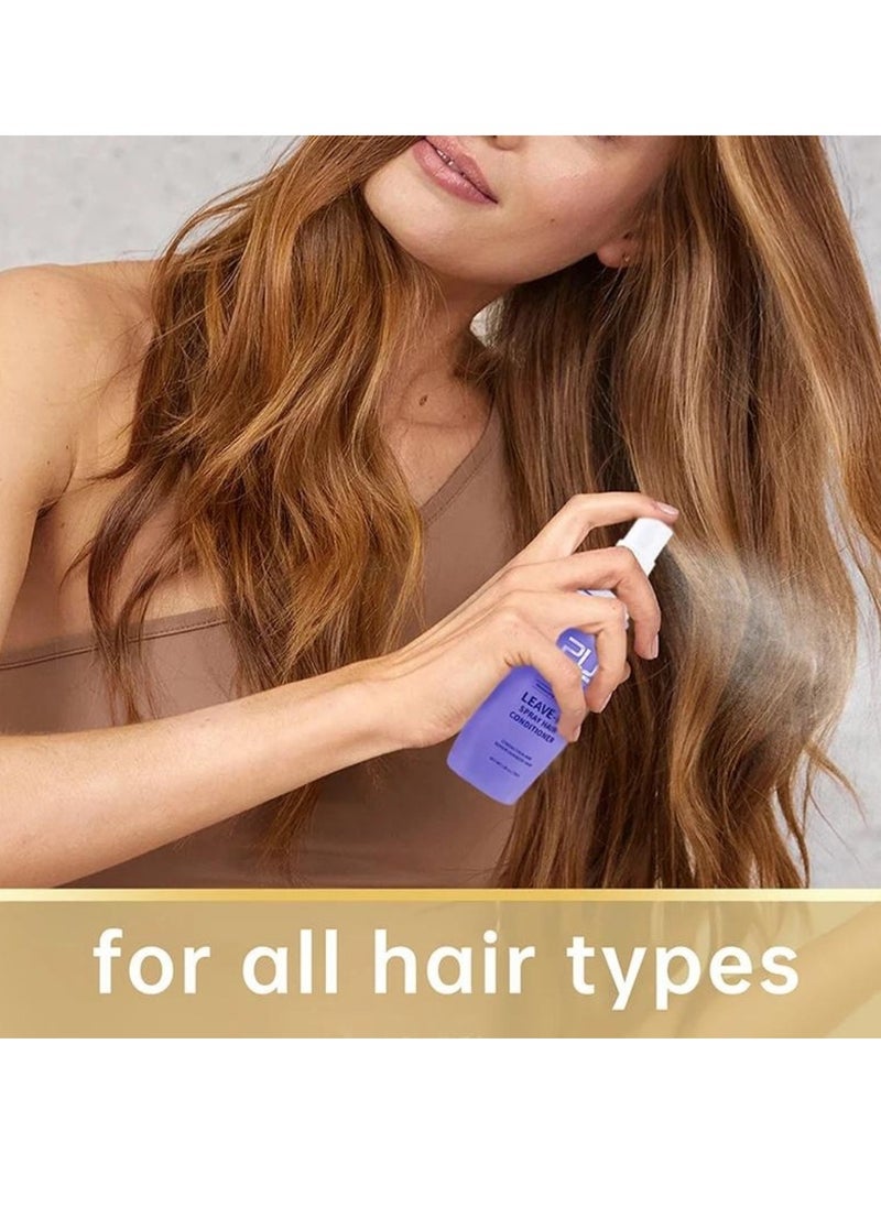 PURC 55ml Leave in Spray Hair Conditioner with Coconut Oil Strengthen and Repair Damaged Hair Moisturizing Hydrating Smooth Shiny Hair Leave in Conditioner Straightening Hair Serum  - Image 3
