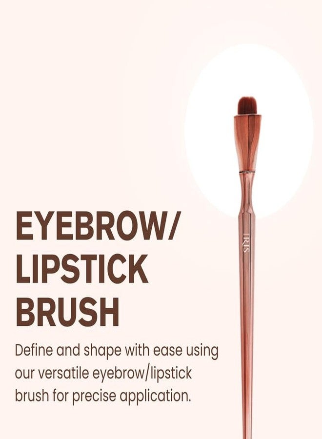 Iris Cosmetics Iris Luminous HD Makeup Brush - Eyebrow & Lip Brush for Precision, Versatile Professional Cosmetic Tool, Rose Gold Finish, Expert Application - Image 4