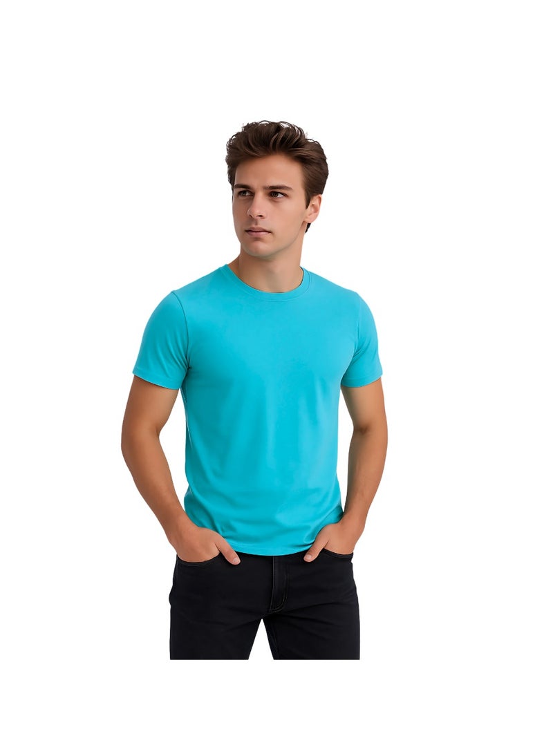 برينت شوب فور مي تي شيرت رجالي برقبة مستديرة للكبار 170 جرامًا في المتر المربع من القطن الخالص الألوان الأساسية - Image 2