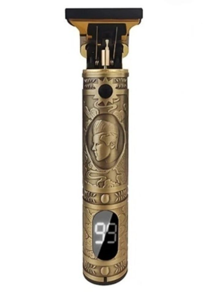 YACD Japanese Professional Rechargeable Hair Trimmer with Engraved Metal Design, Sharp Blades & Powerful Motor for Beard & Hair Precision with LCD display for men - Image 2