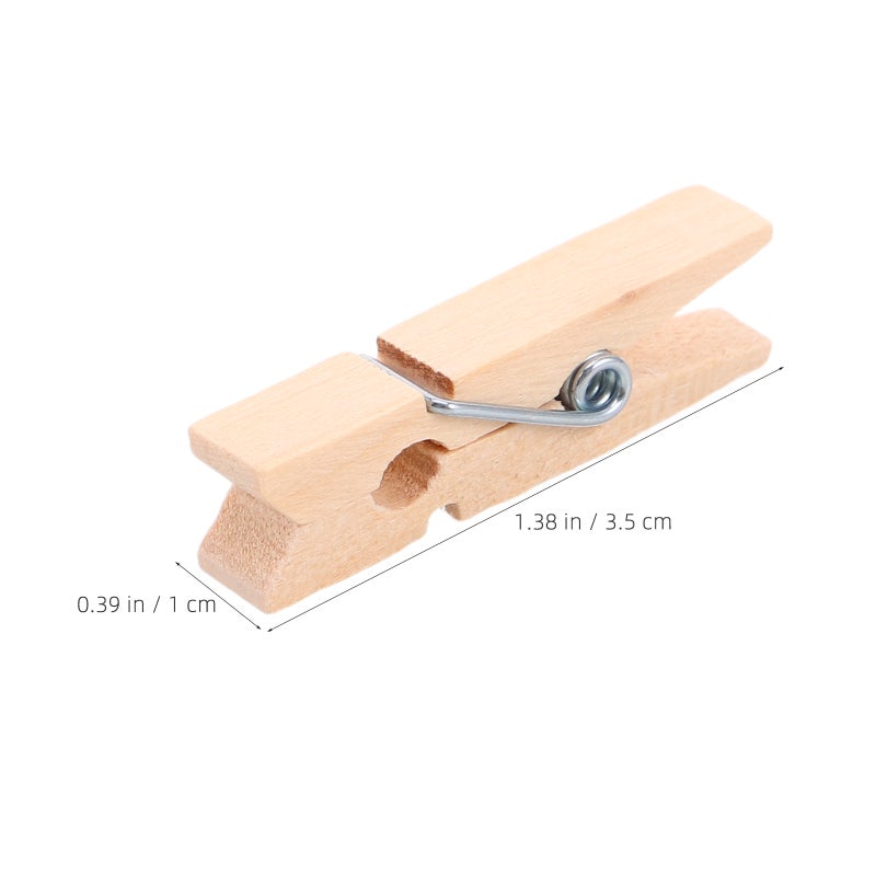 50pcs Clips for Photo Craft Clothespins with Jute Twine Multi-Functional Picture Clips for Notes Crafts Hanging Ornaments - Image 3