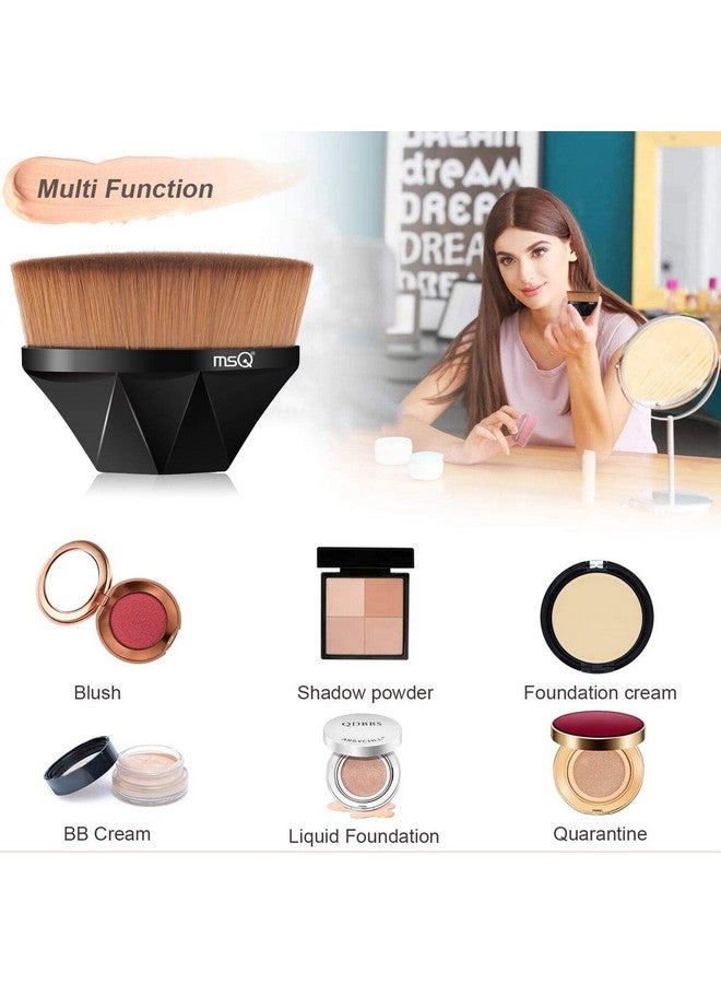 MSQ Foundation Brush Makeup Brush With Case, Black - Image 3