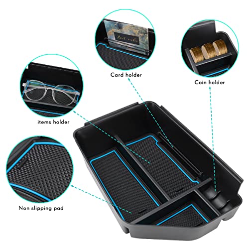 MARCHFA Center Console Organizer Tray Compatible for 2022 2023 2024 2025 Kia EV6 Accessories Armrest Storage Box Tray Organizer Insert (Blue) - Image 4