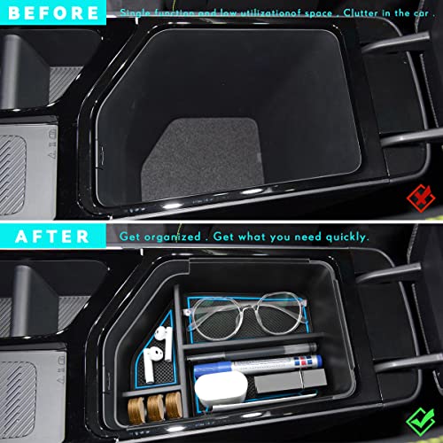 MARCHFA Center Console Organizer Tray Compatible for 2022 2023 2024 2025 Kia EV6 Accessories Armrest Storage Box Tray Organizer Insert (Blue) - Image 2