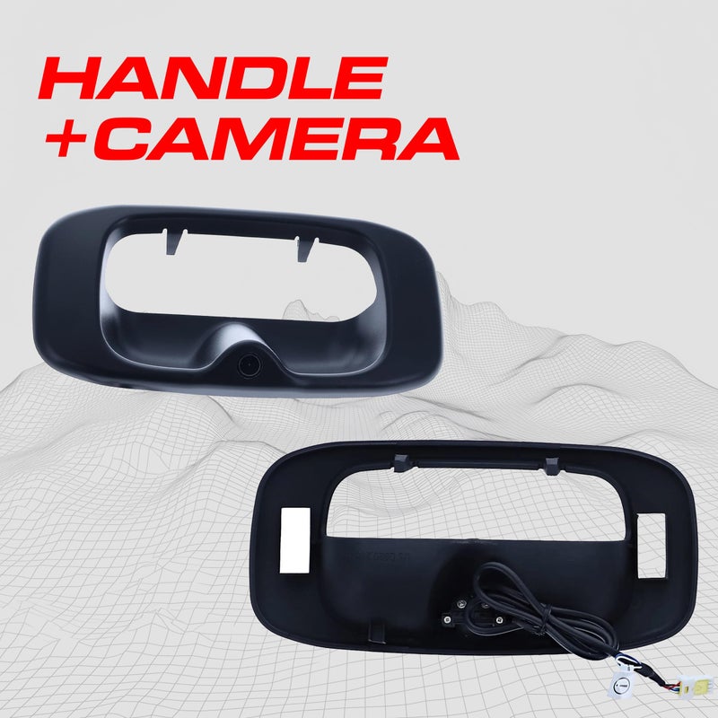 Master Tailgaters Black Tailgate Bezel with Backup Camera Replacement for Chevrolet Silverado/GMC Sierra (1999-2006) | IP68 Waterproof | Parking Grid Lines Available | Easy to Install - Image 2
