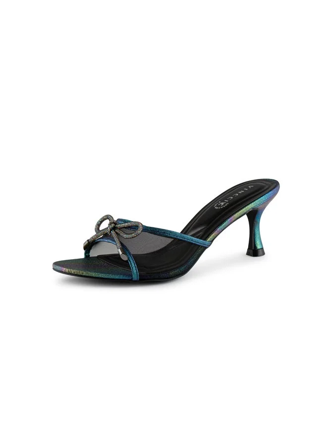 فينتشي صنادل نسائية متعددة الأحزمة كعب متوسط