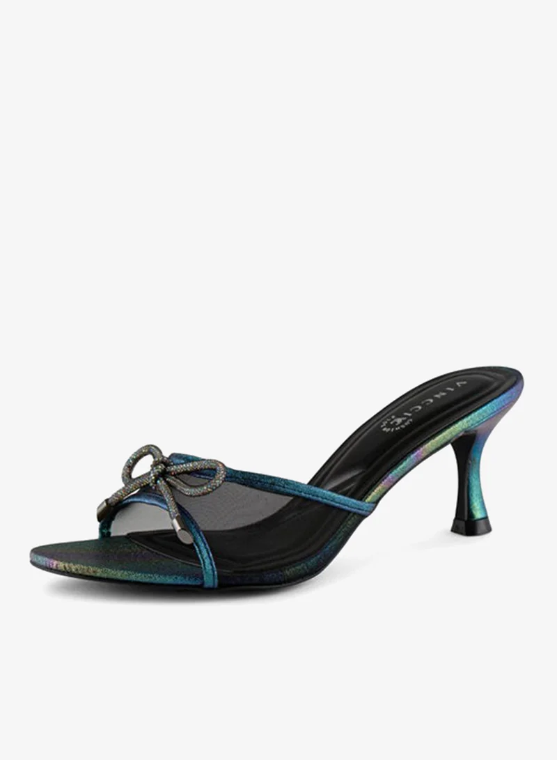 فينتشي صنادل نسائية متعددة الأحزمة كعب متوسط