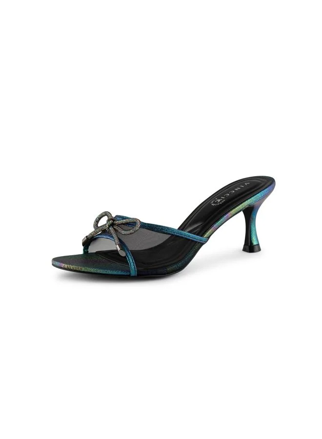 فينتشي صنادل نسائية متعددة الأحزمة كعب متوسط