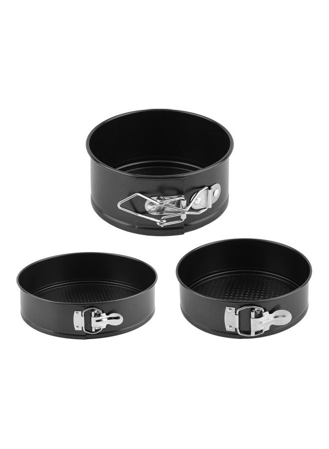 NIBEMINENT Metal Non-Stick Round Shape Pan Cake Mold Black - Image 2