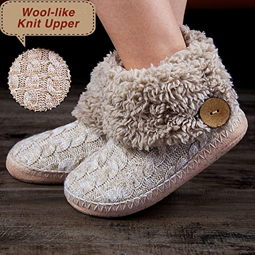 cosyone1997 Fuzzy Bootie Slippers for Women Indoor, Winter Warm House Slipper Socks Non-slip Soft Soles, Cozy Christmas Gifts for Women Mom Wife Grandma Her Girlfriend - Image 2