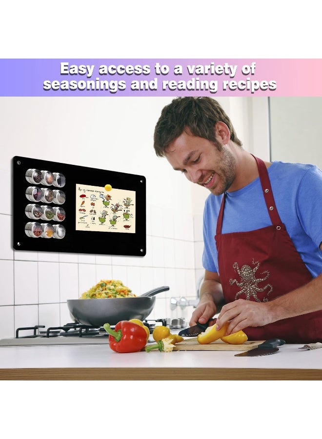 HYHOSHI Black Magnetic Board175 x 114 Magnet Bulletin Board to Display Magnetic Notes Poetry Photos Suitable for Wall Refrigerator Cabinet etc Come with 4 Pcs Dual Lock Tape and Screws - Image 4