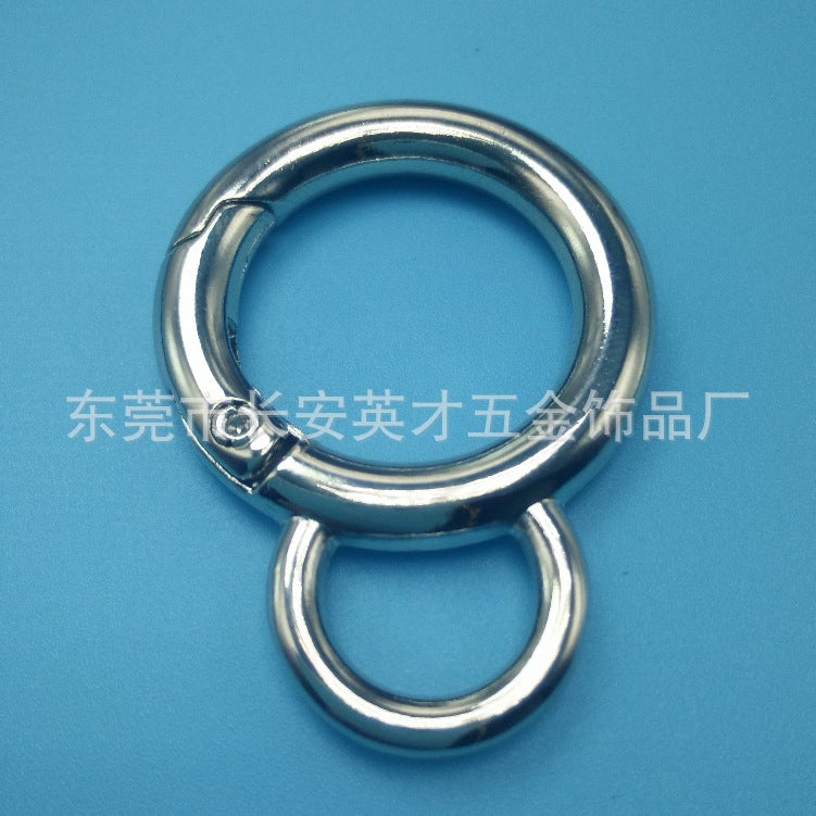 Factory Ready Supply Metal Spring Ring Keychain Open Spring 8-Shaped Buckle Ring Buckle Wholesale