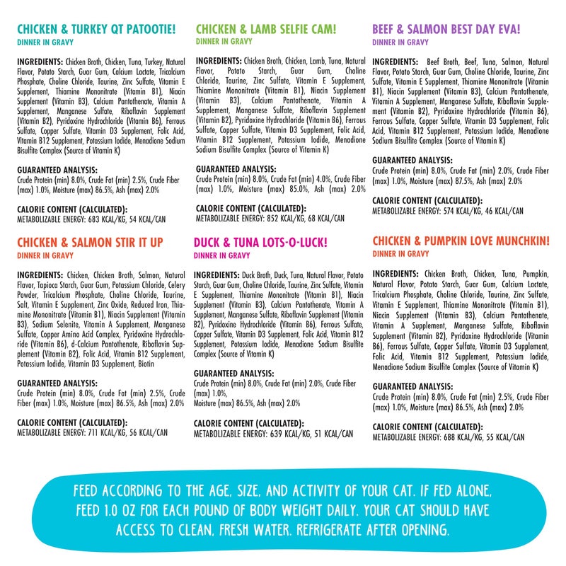 Weruva ويروفا ب.ف.ف. OMG - أفضل صديق للقطط أوه صلصالي!، مجموعة متنوعة، طريق قوس قزح، طعام رطب للقطط، علبة 2.8 أونصة (عبوة من 12) - Image 4