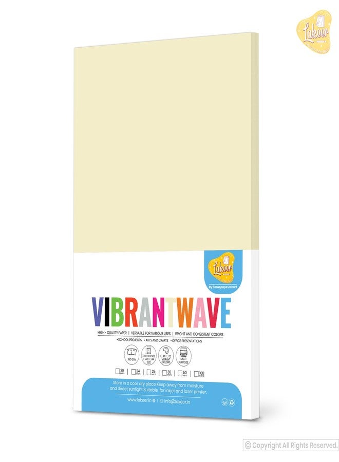 Lakeer A4 Color Paper 50 Sheets (Cream) Premium Colour 180 GSM Pack for Copy Printing, DIY Art & Craft, Projects, Decoration, Other Office Printing, etc. - Image 3