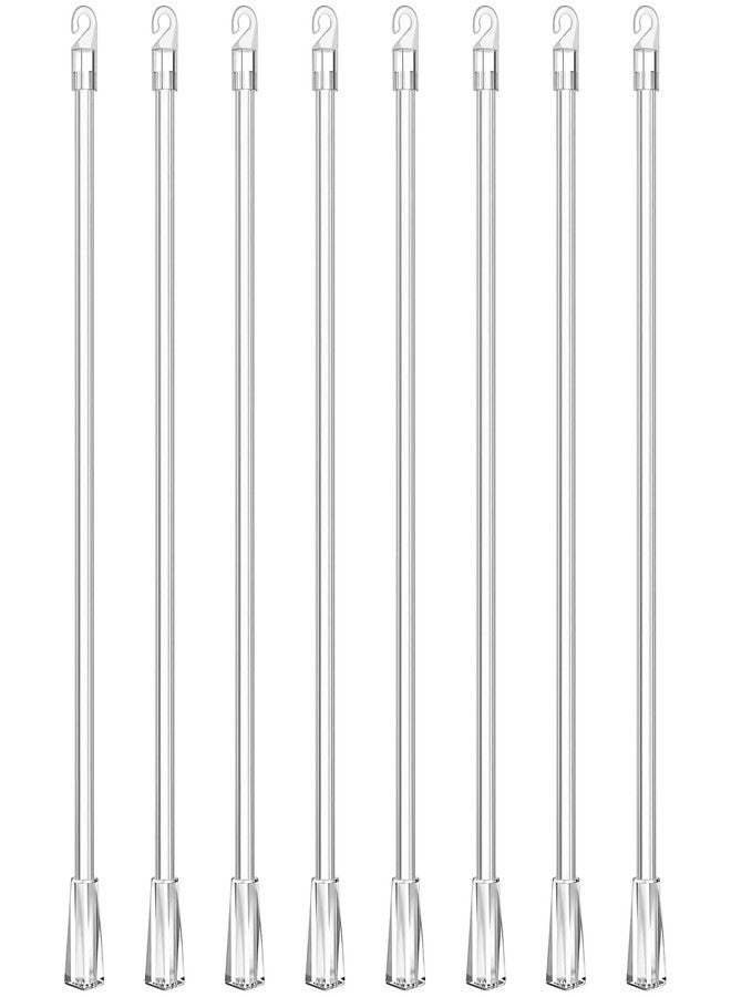 OUNONA 8 pcs Transparent Vertical Blind Wands Sticks Hook Venetian Blinds Replacement Pulling Rods - Image 3