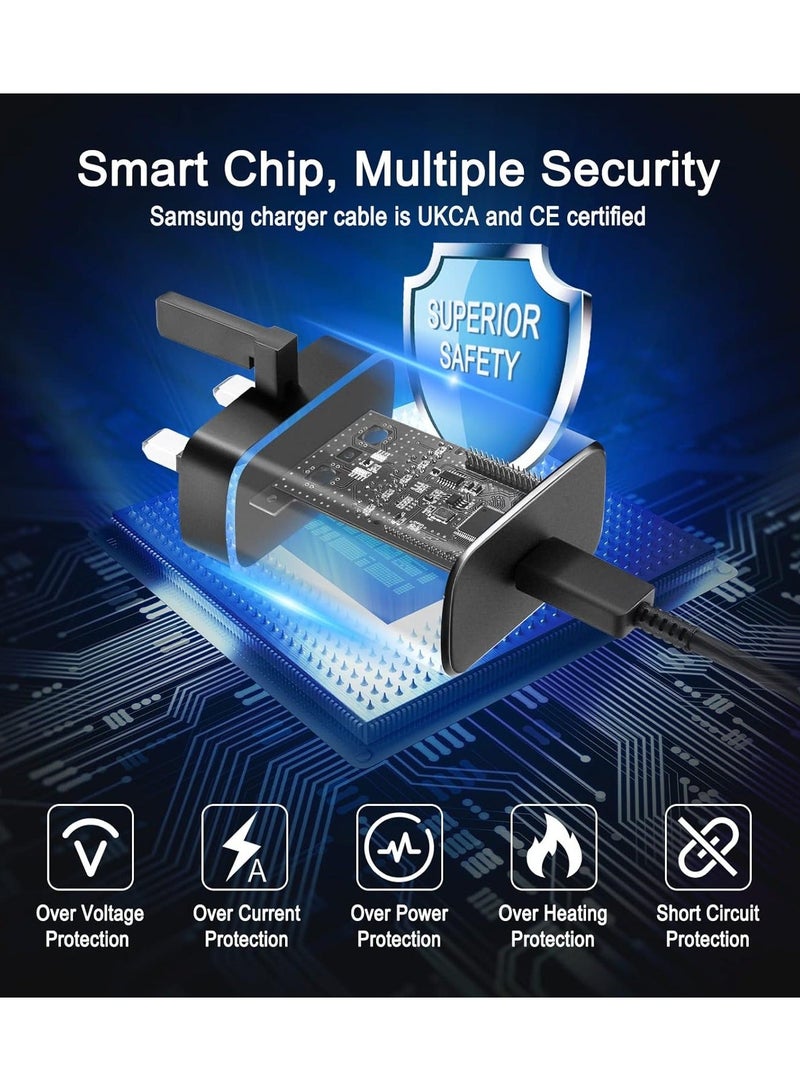 Fast Charger for Samsung Galaxy Charger Head with Charging Cable 45 watts, S23 Ultra S23 Plus S23 S23 S22 Ultra S22 S21 Ultra S21 S21 A54 A53 A52 A32-45W with Type-C 5A fast Cable - Image 3