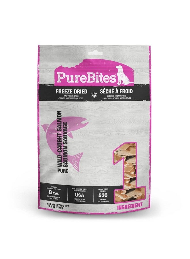 بيور بيتيس مكافآت بيور بايتس للكلاب بنكهة السلمون المجفف بالتجميد، ٩٫٥ أونصة | ٢٧٠ غرام - حجم ممتاز - Image 1