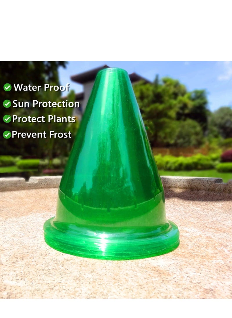 NIBEMINENT Garden Cloches for Plants, Reusable Plastic Small Plant Protector, Multifunctional Covers, Transparent Bell Jar to Protect Plants from Frost, Birds, Snail Damage Freeze Weather 12 Pack  - Image 4