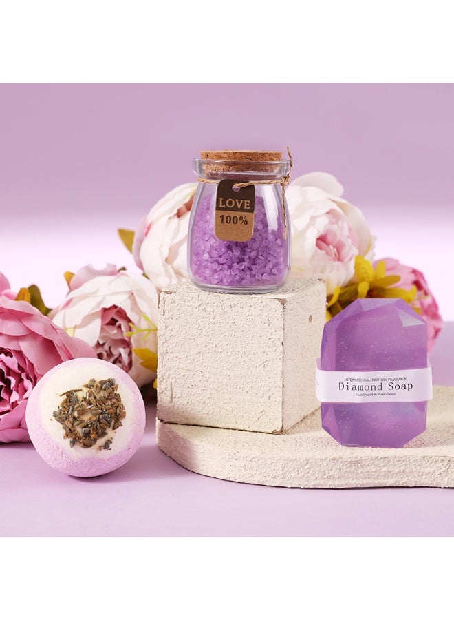 FUREUL Women's Gift Basket - Mother's Day Gift, Birthday Gift, Relaxing Spa Gift Basket Set, Unique Women's Gift Ideas, Gifts for Mom, Sisters, Best Friends, Wife, Colleagues, Teachers, and Nurses (Purple Material) - Image 2
