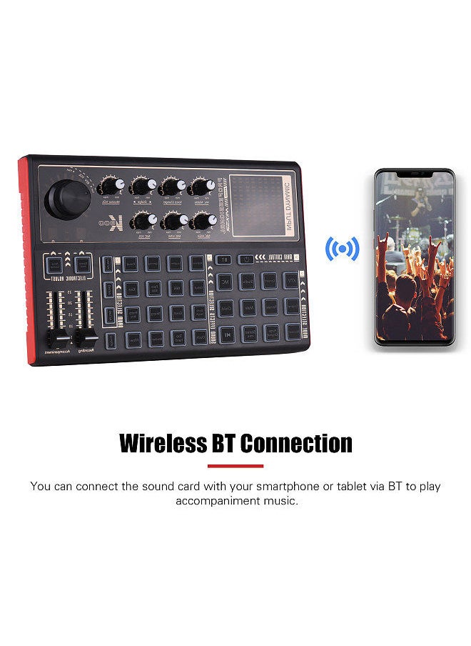 Generic SK300 Live Sound Card External Voice Changer Audio Mixer Built-in Rechargeable Battery Multiple Sound Effects for Live Streaming Music Recording Smartphone Computer Game Karaoke  - Image 3