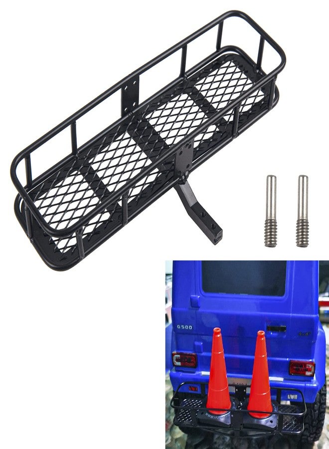Vgoohobby Metal 6.41"x1.92" RC Back Hitch Cargo Carrier Luggage Basket Rear Carrier Mount Trailer Compatible with RC4WD Traxxas TRX4 Axial SCX10 90046 SCX10 III D90 Redcat Gen7 1/10 RC Crawler Car - Image 1