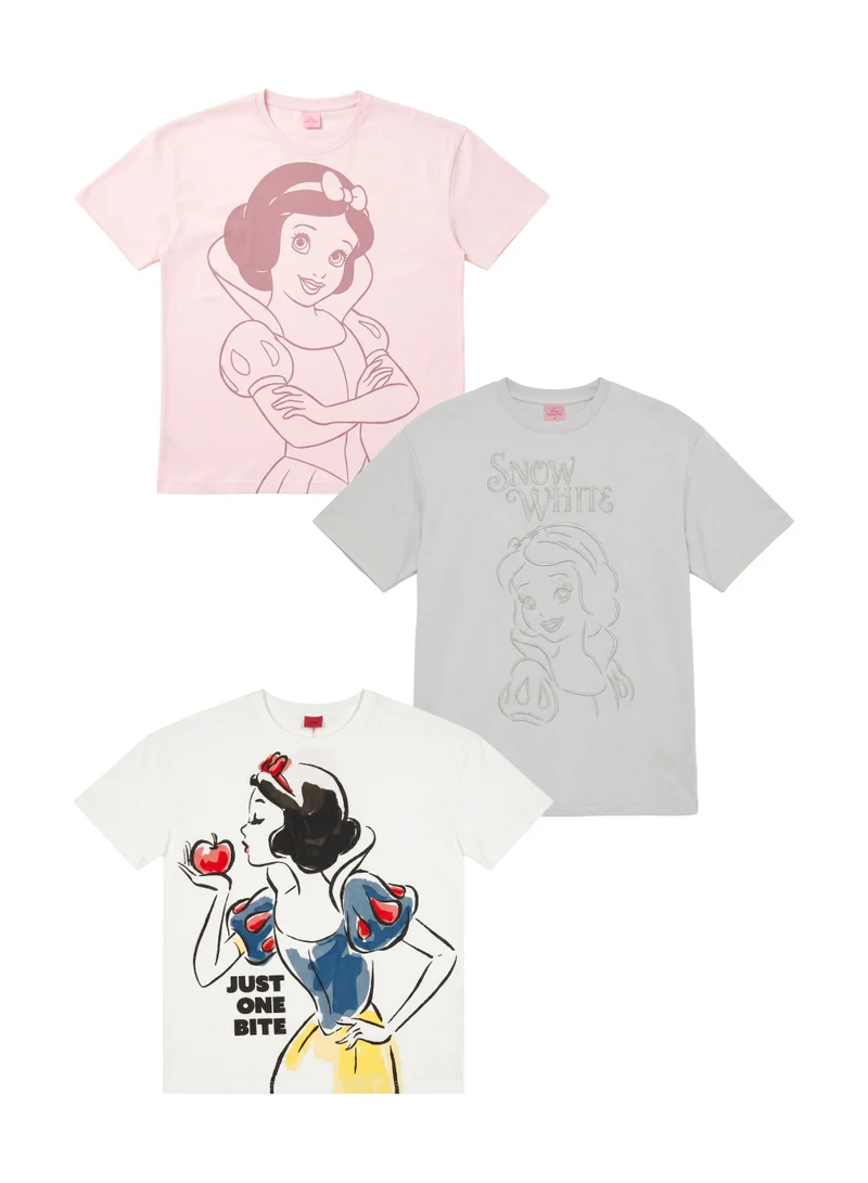 Disney Disney Women’s Snow White Oversized Graphic T-Shirts – Pack of 3