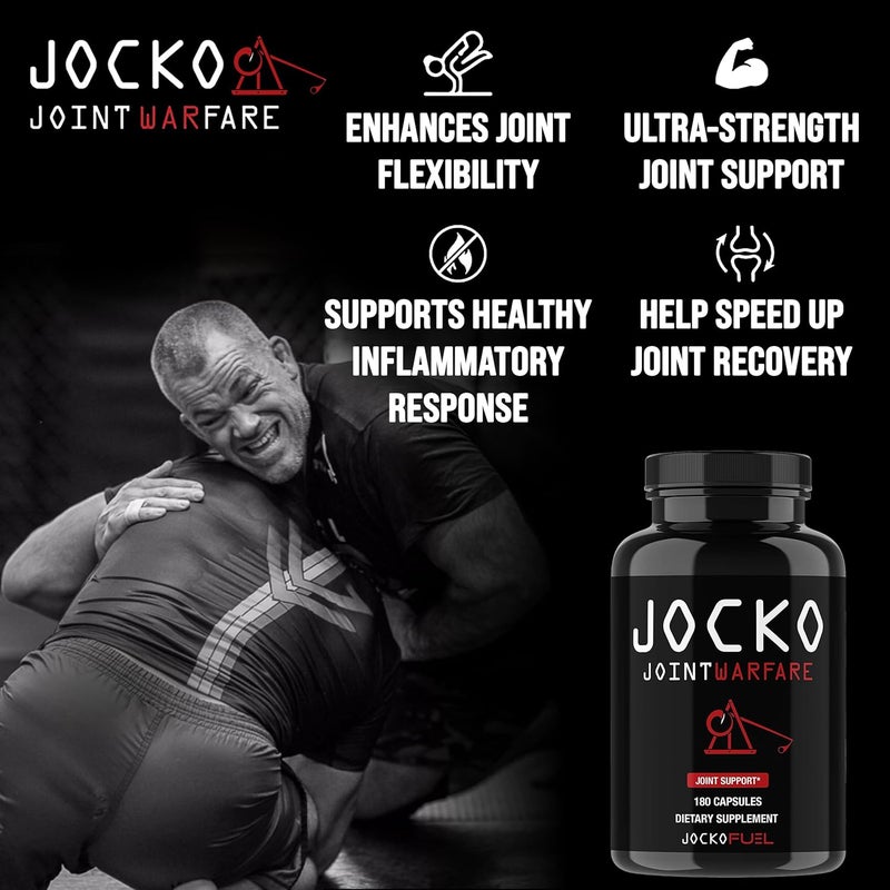 Jocko Fuel Joint Support Supplement  Glucosamine MSM for Joint Pain Mobility  Flexibility wTurmeric  Boswellia 180 Capsules - Image 3