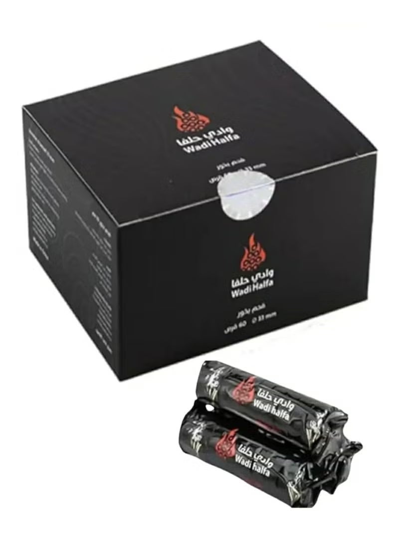 Wadi Halfa Black Incense Charcoal Round Standard Size Fast Ignition 33mm Box Contains 60 Tablets - Image 1