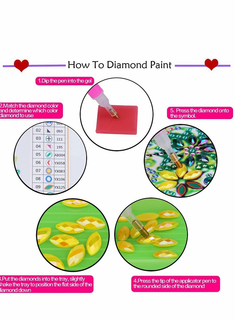 Diamond Painting Mandala Tote Bag - 5D Rhinestone DIY Cross Stitch Shopping Bag with Gem Art Design - Handmade Shoulder Bag for Women, Reusable Canvas Grocery Bag - Perfect Gift Option - Image 4