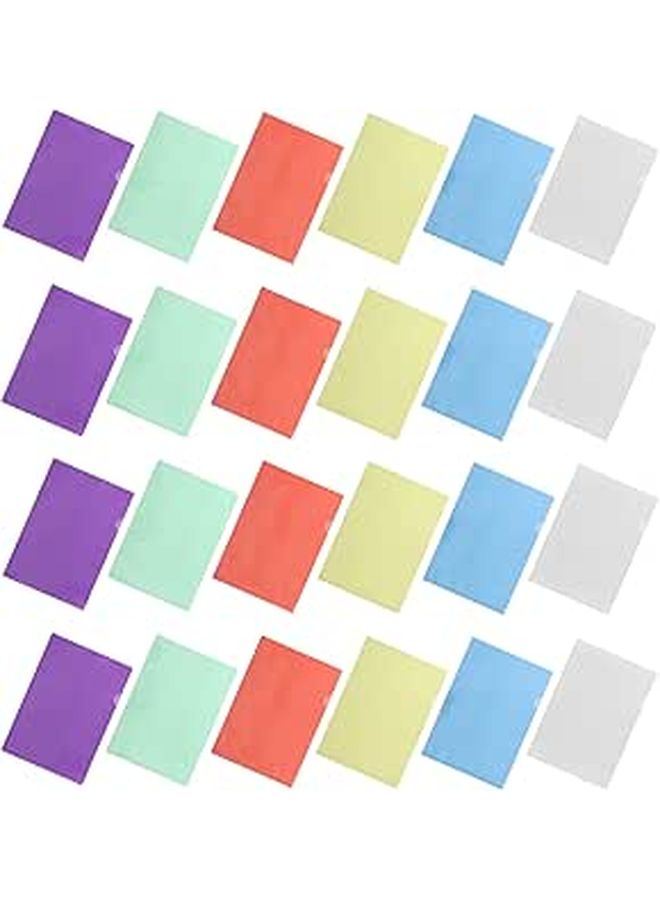 24pcs Multi Color A4 L Shaped Plastic File Folders Waterproof Document Holders For Office School Filing Organization - Image 1