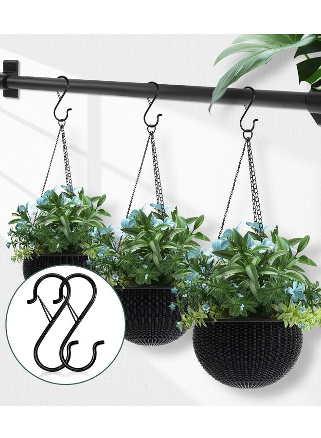 12 Pack S Hooks for Hanging,with Safety Buckle S Shaped Hooks Pot Rack Closet Hooks for Hanging Plants, Clothes, Kitchen Utensil, Pots - Image 3