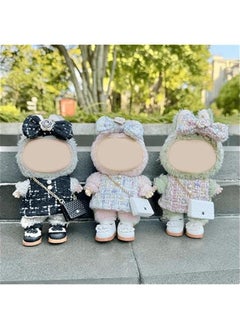 OCTOBER Labubu Clothes - Clothes for Labubu Outfit,Chic Style Set for 17cm Labubu Dolls,17cm Doll Clothes Suitable for 17cm labubu Dolls Accessories，Shoes + 1 Clothes + 1 Bag + 1 Hairband(Style A)  - Image 2