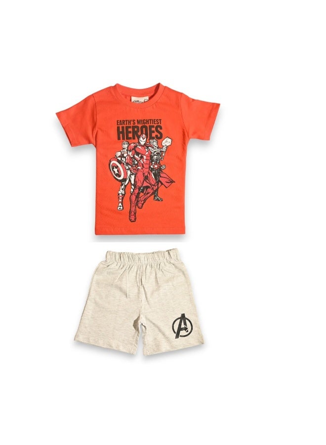 MARVEL BOYS T-SHIRT & SHORT SET‬ - Image 1