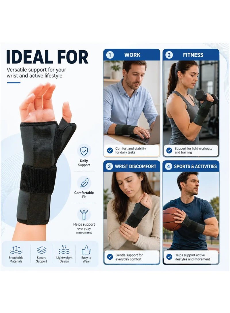 AID PLUS Neoprene Wrist Splint With Thumb (Right) Xl – Enhanced Support For Right Wrist And Thumb, 60764 - Image 2