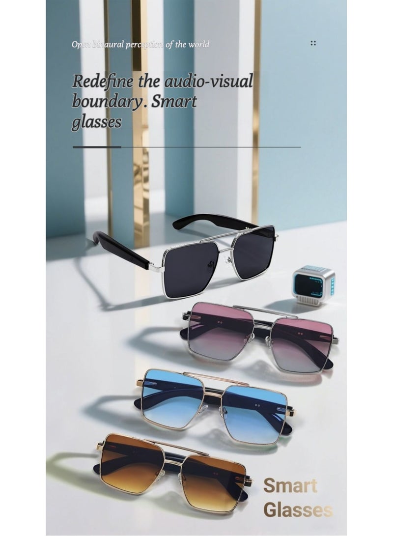 Beauenty Smart glasses, AI real-time translation glasses, men's ai glasses, driving square frames, smart sunglasses, black technology - Image 4