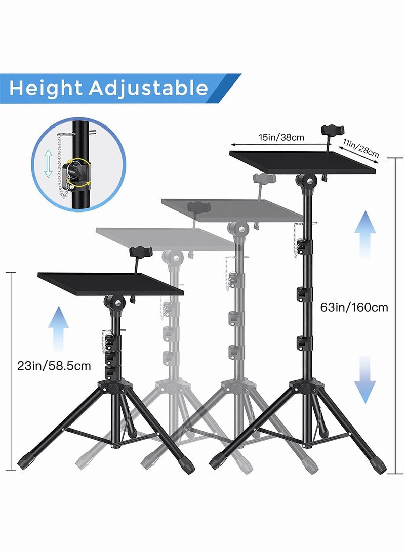general Projector Stand Tripod, Laptop Floor Stand Adjustable Height 23 to 63 Inches, Multifunctional Projector Tripod Stand for Office Home Theater, Projector Stand for Outdoor Movies - Image 2
