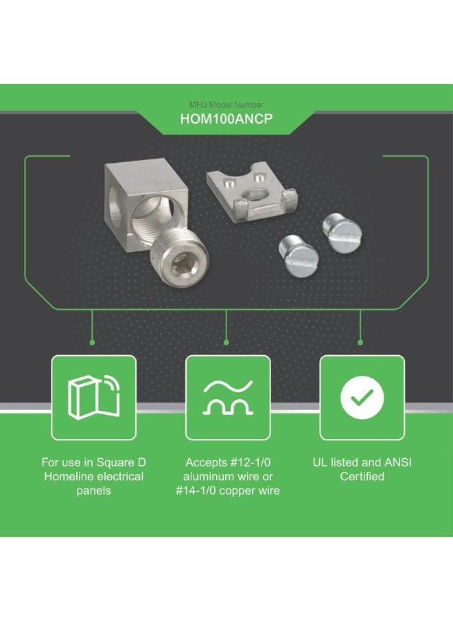 Schneider Electric Square D by Schneider Electric HOM100AN CP Homeline 100 Amp Auxiliary Neutral Lug Kit  - Image 2