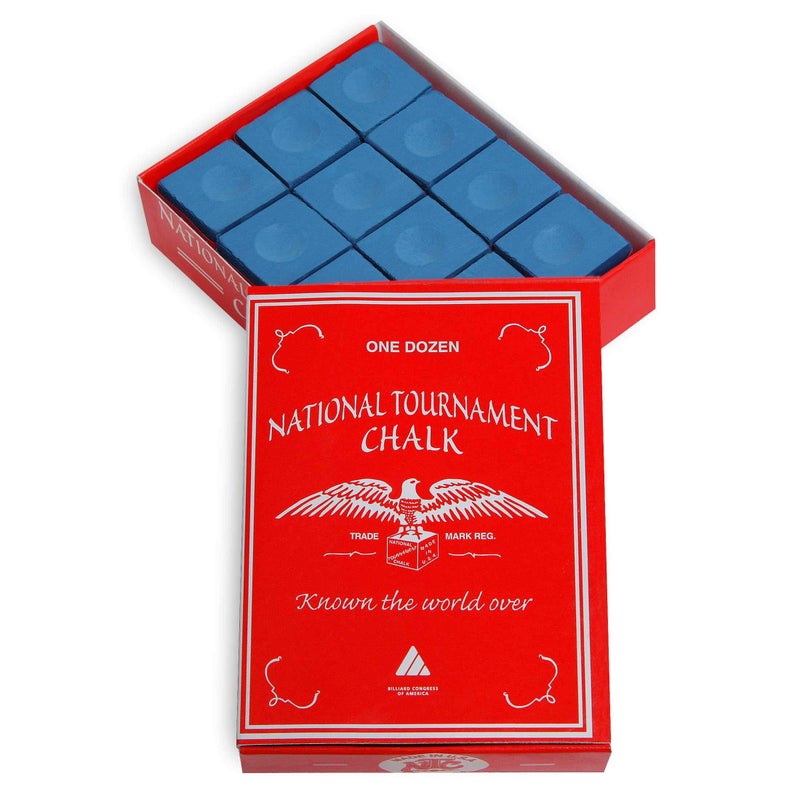 Silver Cup Silver Cup National Tournament Pool cue Billiard Premium Chalk  ONE Dozen Blue