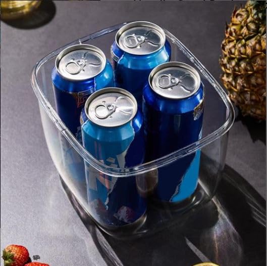 VishBin Ice Buckets Thickened Transparent Ice Bucket Odorless Great Seal Large Capacity Ice Bucket with Handle for Bar Champagne Beer Bucket Bar Multicolor 1psc - Image 4