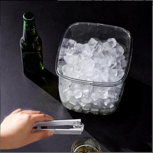 VishBin Ice Buckets Thickened Transparent Ice Bucket Odorless Great Seal Large Capacity Ice Bucket with Handle for Bar Champagne Beer Bucket Bar Multicolor 1psc - Image 3