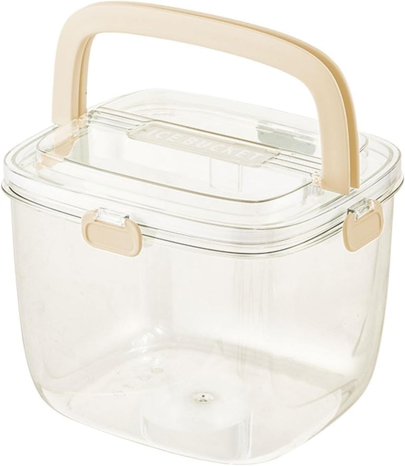 VishBin Ice Buckets Thickened Transparent Ice Bucket Odorless Great Seal Large Capacity Ice Bucket with Handle for Bar Champagne Beer Bucket Bar Multicolor 1psc - Image 1