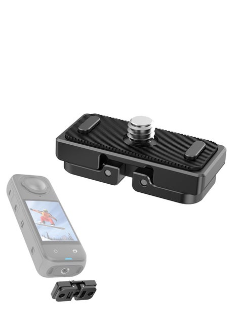 Action Camera Mount Adapter for Insta360 x4 Quick Release Foldable Extension Adapter Base with 1/4" Screw Converter(Aluminum Alloy)