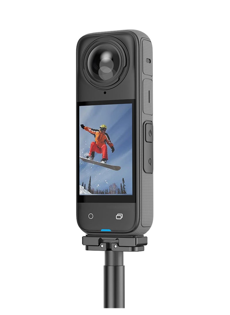 Action Camera Mount Adapter for Insta360 x4 Quick Release Foldable Extension Adapter Base with 1/4" Screw Converter(Aluminum Alloy)